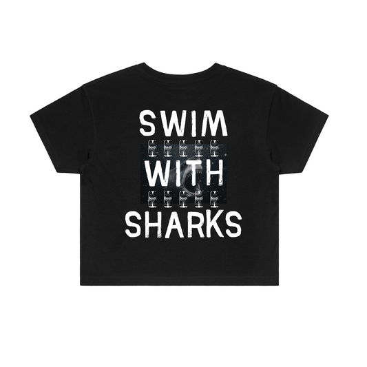 Swim With Sharks Women's Baby Tee